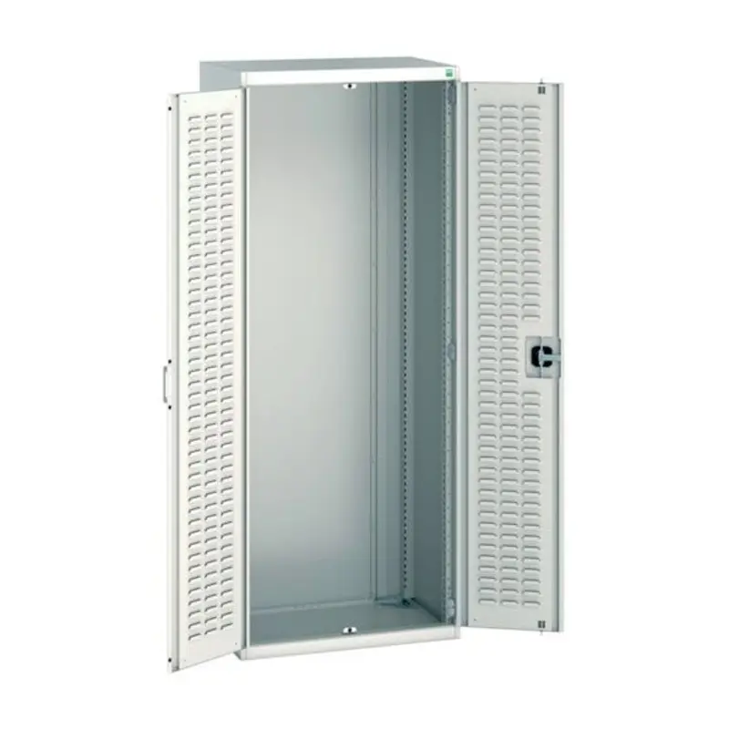 Bott 800 x 525 x 2000mm Cubio Cupboard wth Louvre Doors - Light Grey