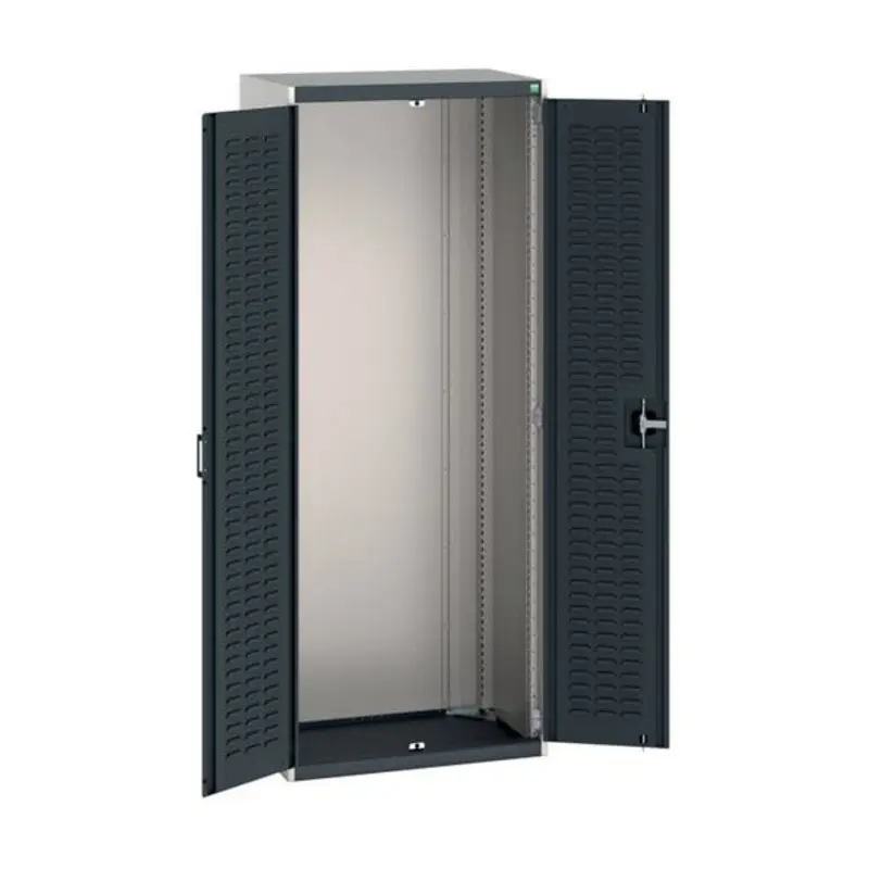 Bott 800 x 525 x 2000mm Cubio Cupboard wth Louvre Doors - Light Grey/Anthracite