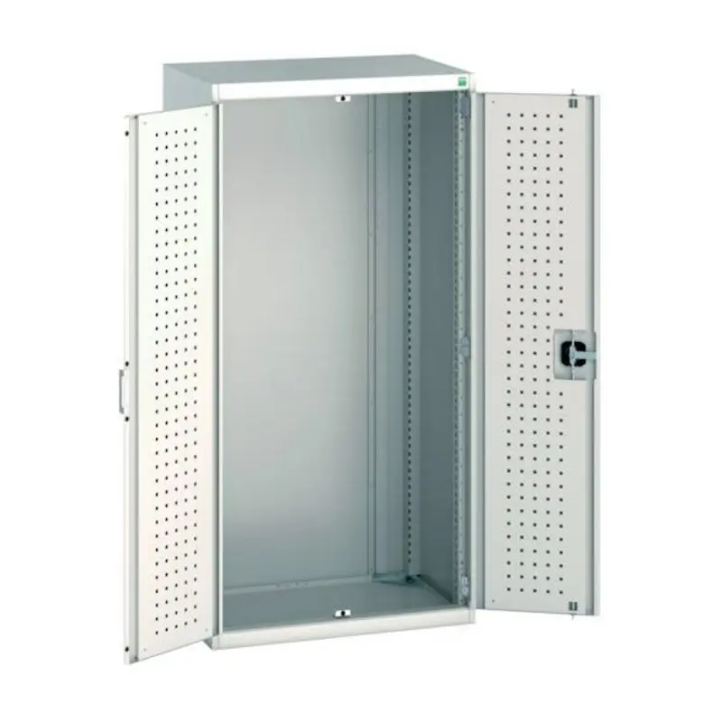 Bott 800 x 525 x 1600mm Cubio Cupboard with Perfo Doors - Light Grey