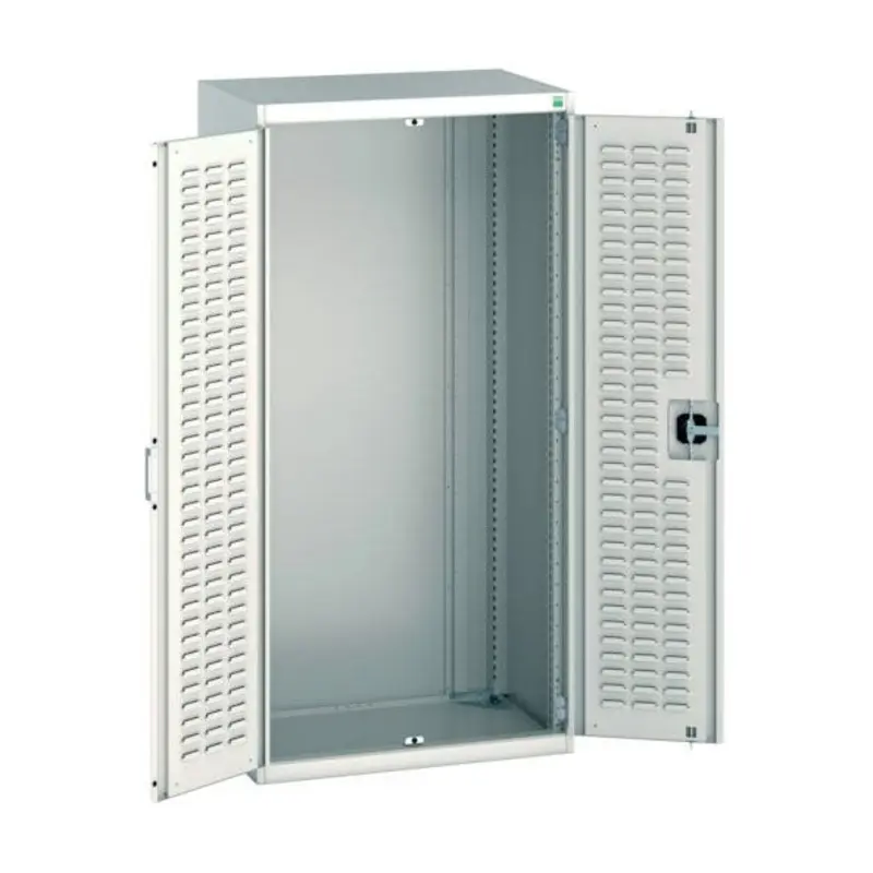 Bott 800 x 525 x 1600mm Cubio Cupboard wth Louvre Doors - Light Grey