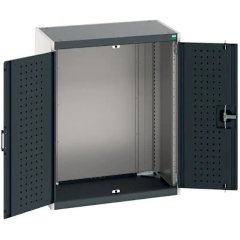 Bott 800 x 525 x 1000mm Cubio Cupboard with Perfo Doors - Light Grey/Anthracite