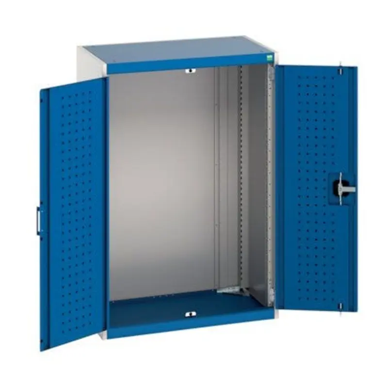 Bott 800 x 525 x 1200mm Cubio Cupboard wth Louvre Doors - Light Grey/Blue