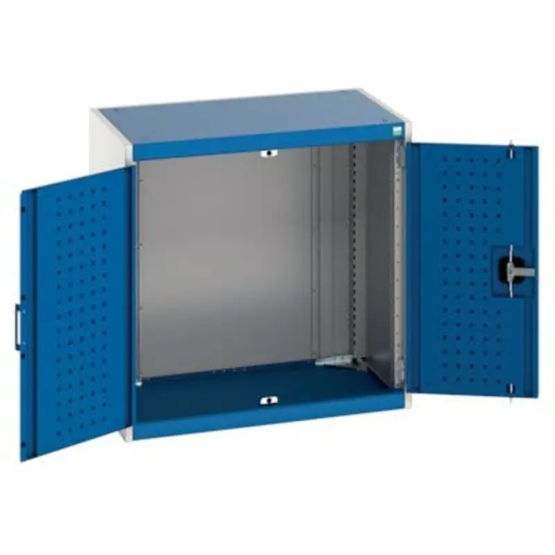 Bott 800 x 525 x 800mm Cubio Cupboard with Perfo Doors - Light Grey/Blue