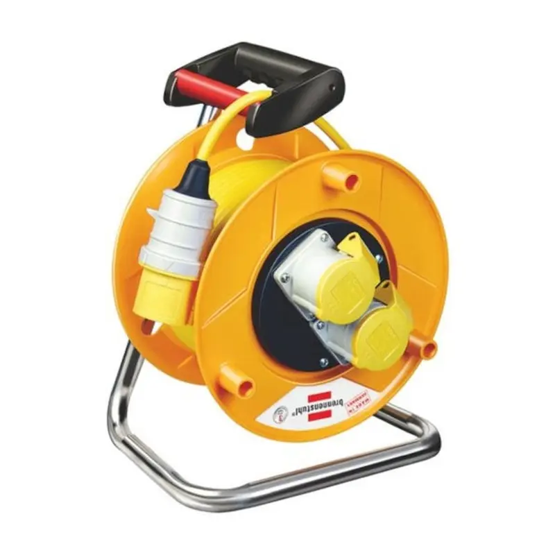 Brennenstuhl 110V 25 meter 2 Socket 2.5mm Extension Cable Reel - Yellow