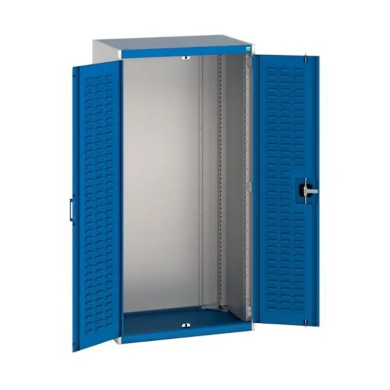 Bott 800 x 525 x 1600mm Cubio Cupboard wth Louvre Doors - Light Grey/Blue