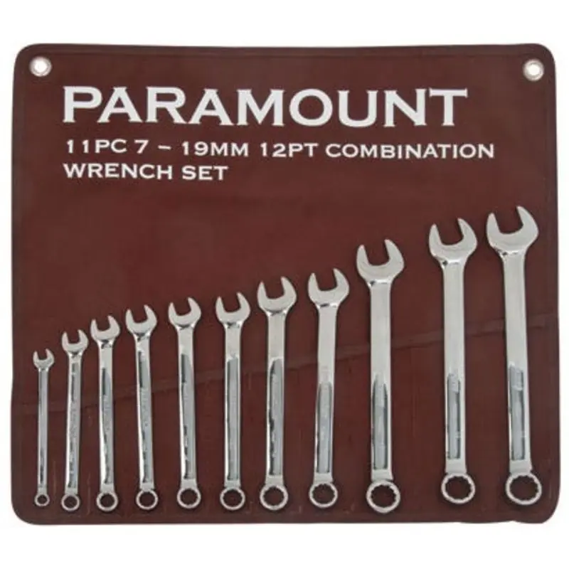 Paramount 11PC 7-19mm 12 Point Polish Combination Wrench Set
