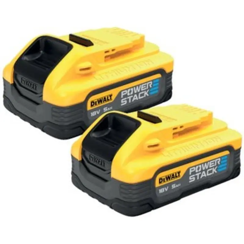 DeWalt 18V XR 5Ah Powerstack Battery - Pack of 2