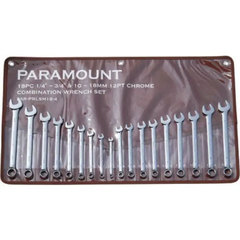 Paramount 18 Piece Metric and Imperial Combination Wrench Set