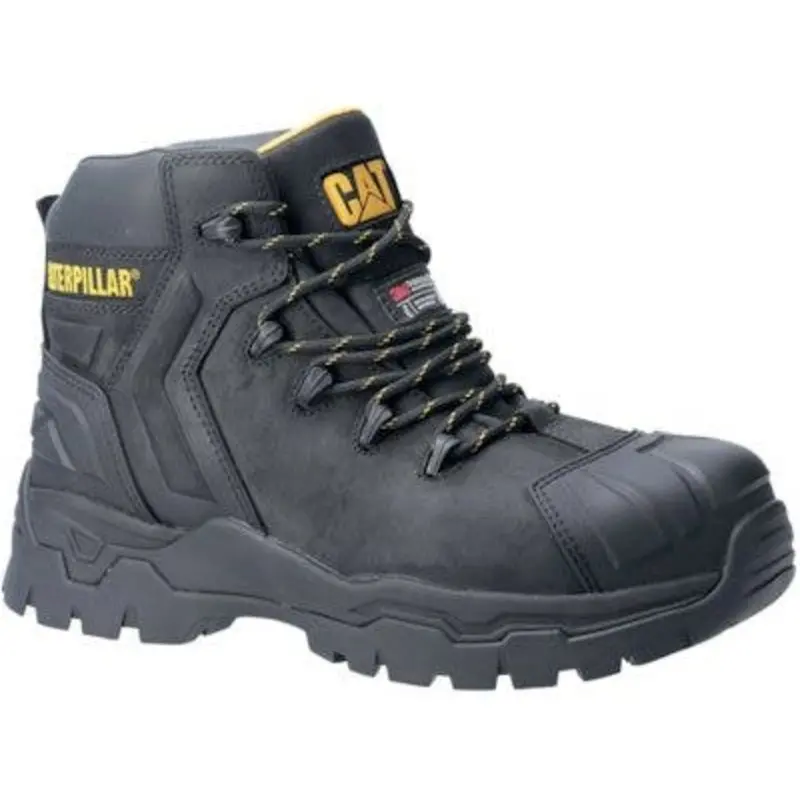 Caterpillar Size 10 - Everett S3 WP Safety Work Boots - Black