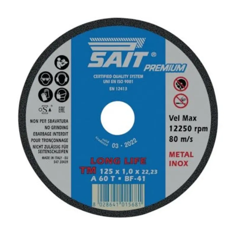 SAIT 115 x 1 x 22.23mm A 60T Flat Cutting Wheel