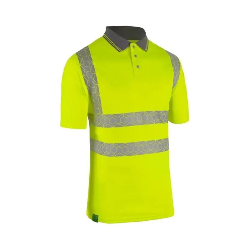 Beeswift Size L - Recyclable Hi-Vis Short Sleeve Polo Shirt - Yellow