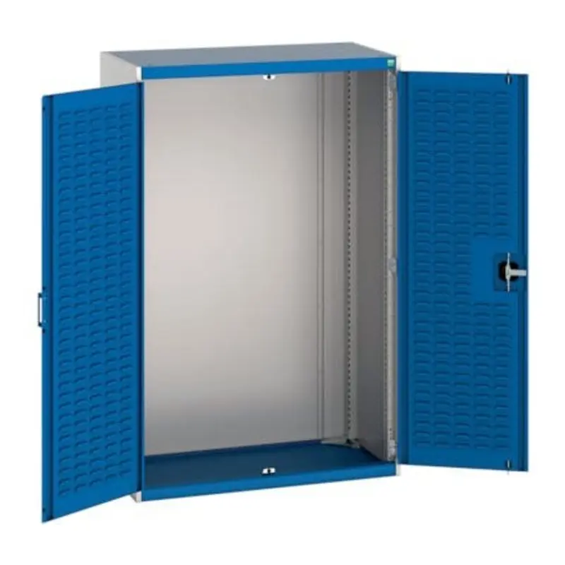 Bott 1050 x 525 x 1600mm Cubio Cupboard wth Louvre Doors - Light Grey/Blue