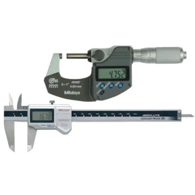 Mitutoyo Coolant Proof Caliper and Micrometer Set