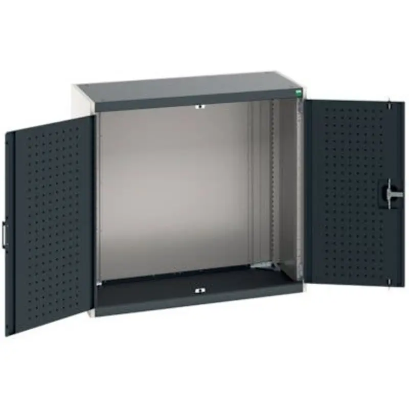Bott 1050 x 525 x 1000mm Cubio Cupboard with Perfo Doors - Light Grey/Anthracite