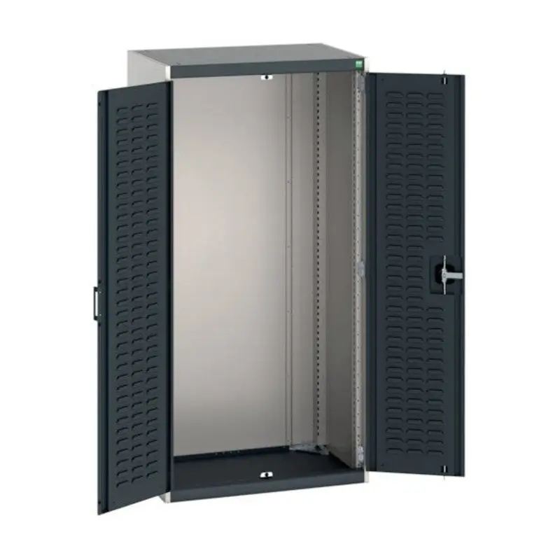 Bott 800 x 525 x 1600mm Cubio Cupboard wth Louvre Doors - Light Grey/Anthracite