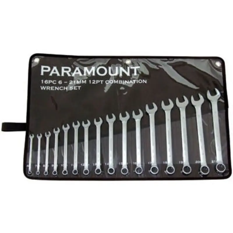 Paramount 16PC 6-21mm 12 Point Combination Wrench Set