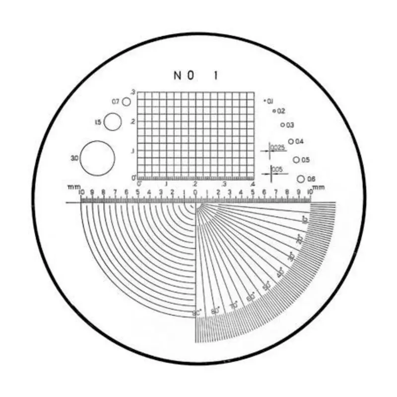 SPI Reticles for 1 inch 15X High Power Pocket Comparators  | MSC Industrial Supply Co.