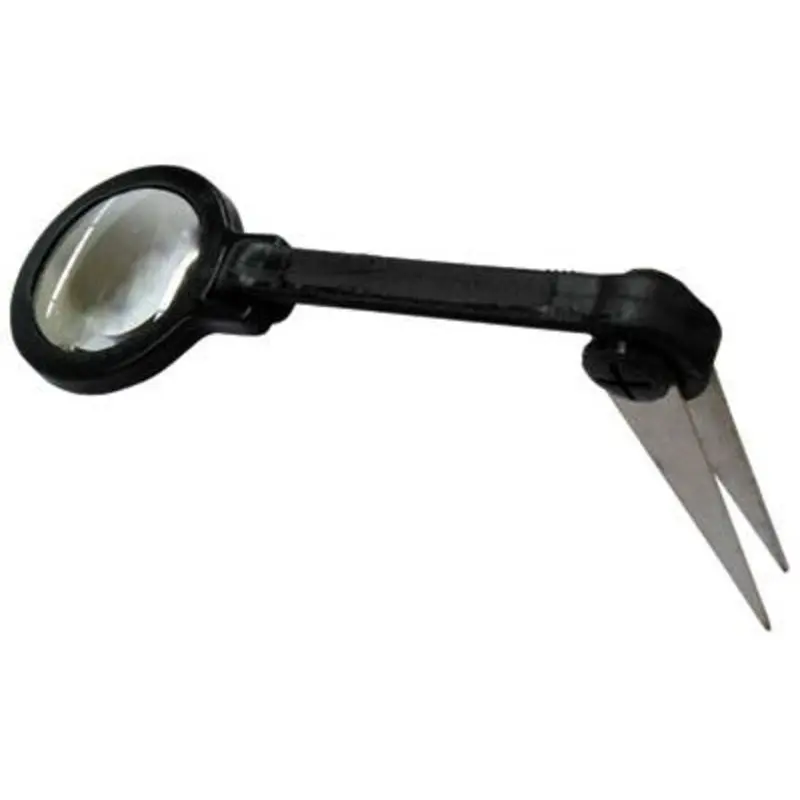 SPI Tweezer Magnifier 28mm Power 5x Black