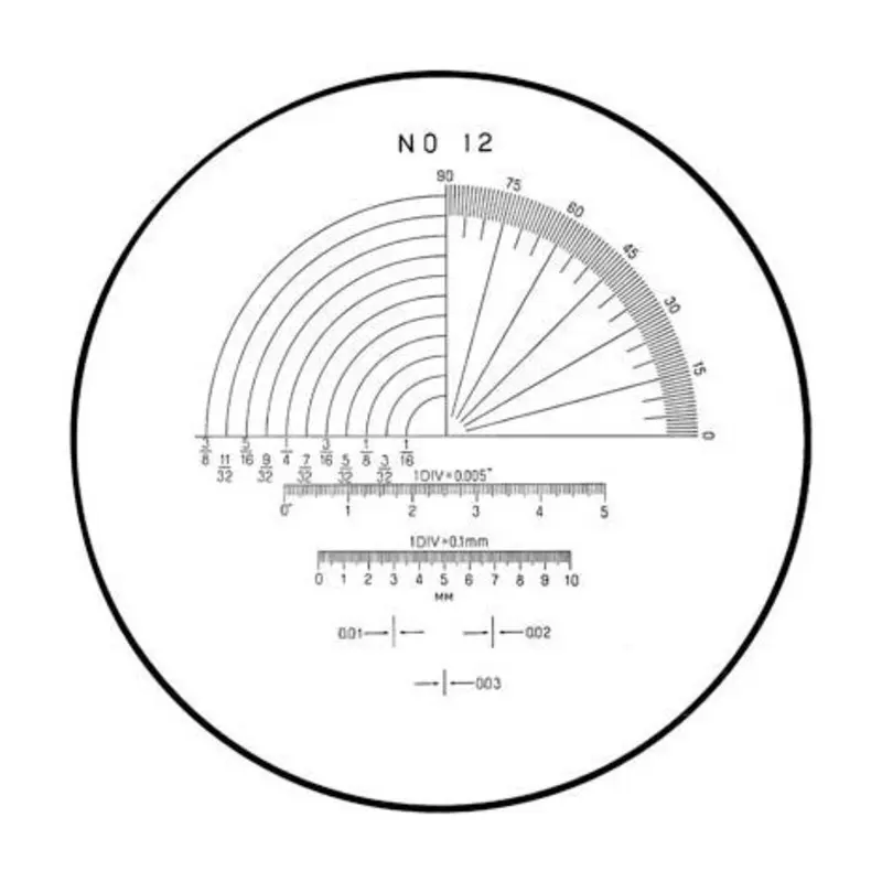 SPI Reticle No 12 For 1in Dia Comparators