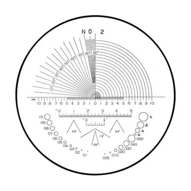 SPI Reticle No 2 For 1in Dia Comparators