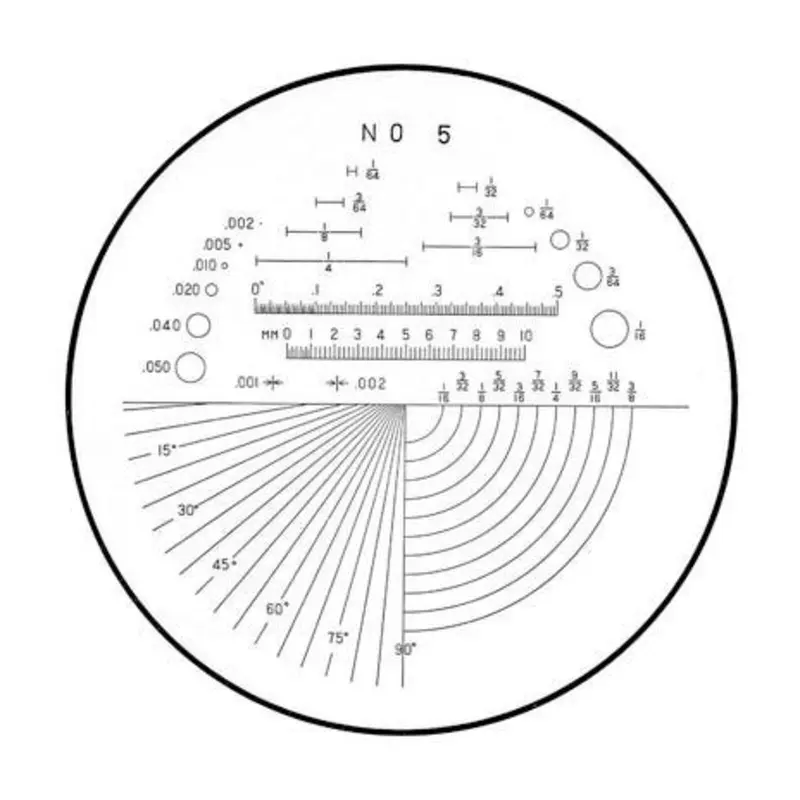 SPI Reticle No 5 For 1in Dia Comparators