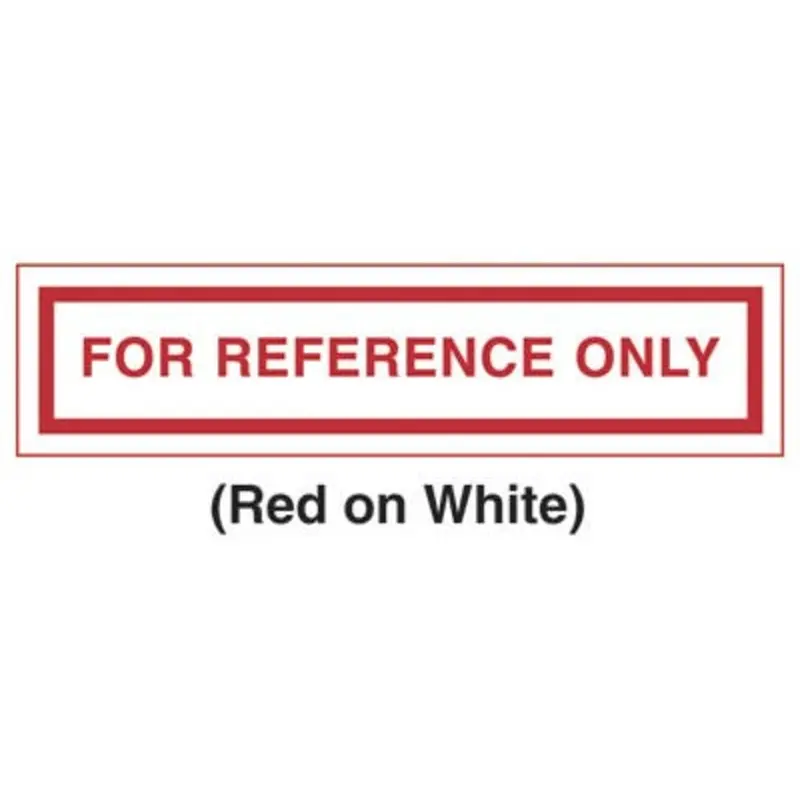 Select Labels 'For Reference Only' 2 x 1/2in Red On White - Pack of 160