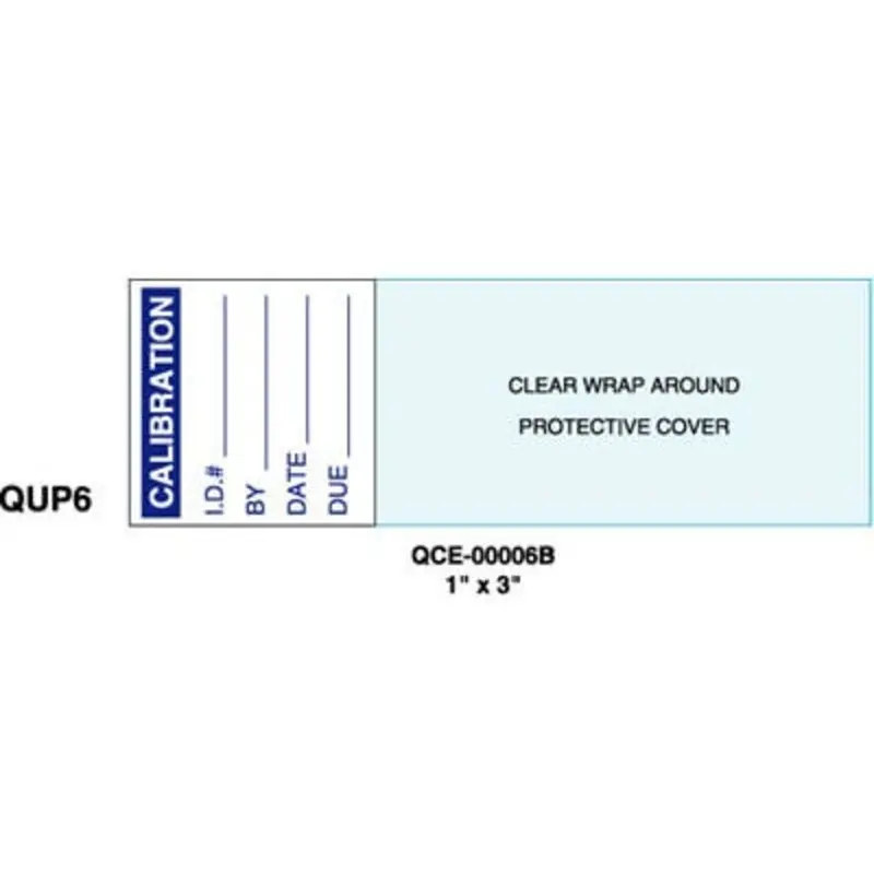 Select Calibration Labels 1 x 6in O/All 1 x 1in Write-On Area 30PC