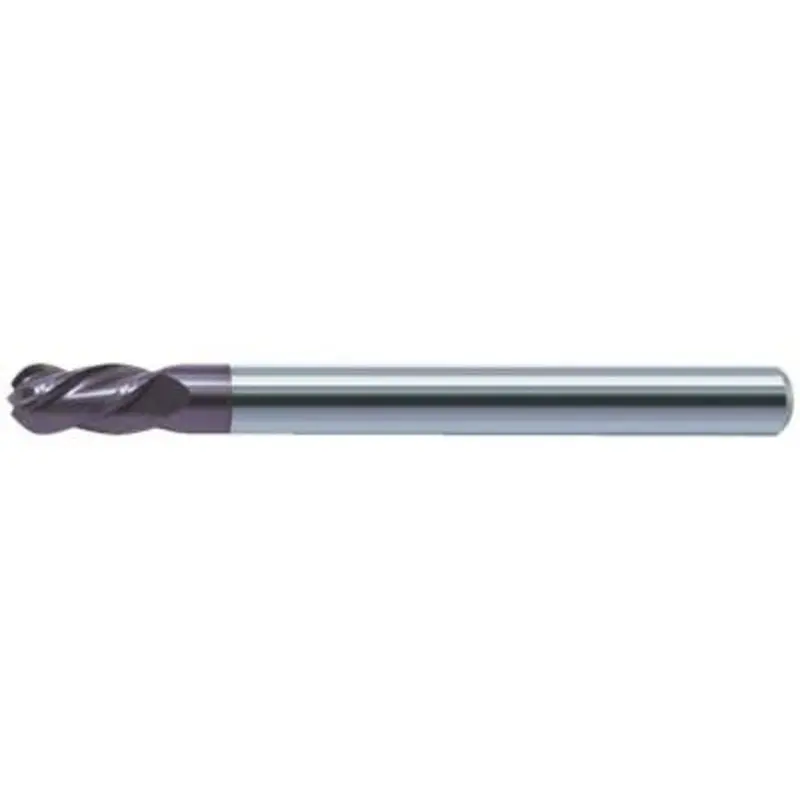 ZCC-CT 5mm 4 Flute Carbide AlCrN Coated Straight Shank Ball Nose End Mill
