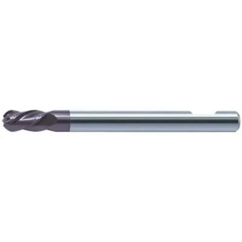 ZCC-CT 8mm 4 Flute Carbide AlCrN Coated Weldon Shank Ball Nose End Mill