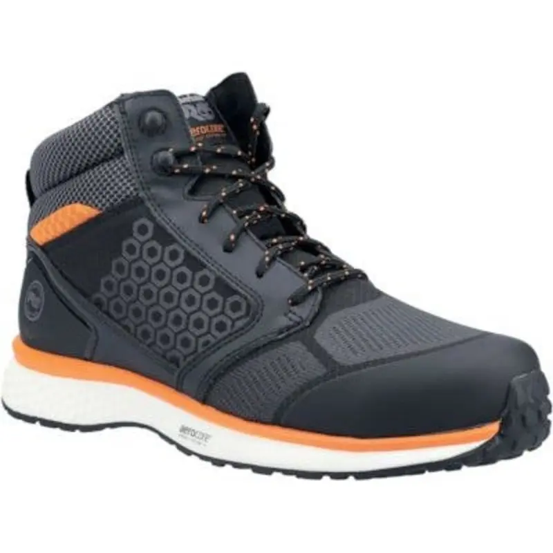 Timberland Size 9 Reaxion Mid Safety Boots - Black/Orange
