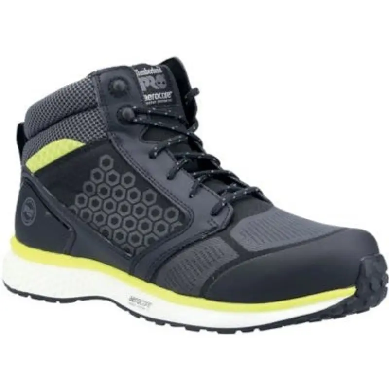 Timberland Size 9 Reaxion Mid Safety Boots - Black/Yellow