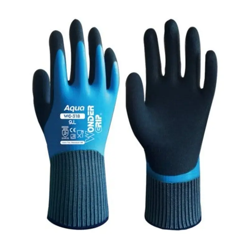 Wonder Grip Size 9/L WG-318 Aqua Glove