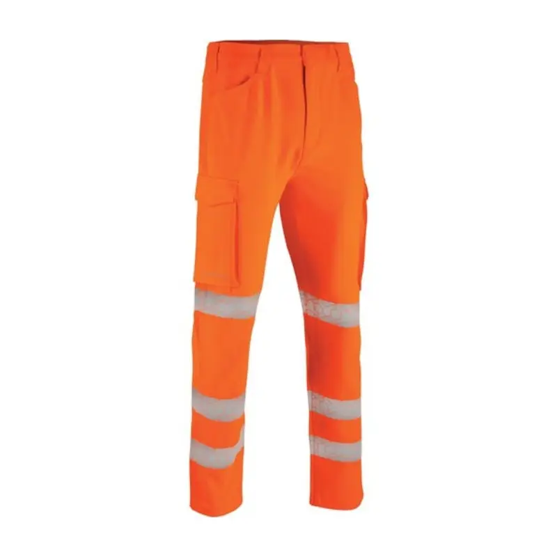 Beeswift Size 38in Short - Recyclable Hi-Vis Trousers - Orange