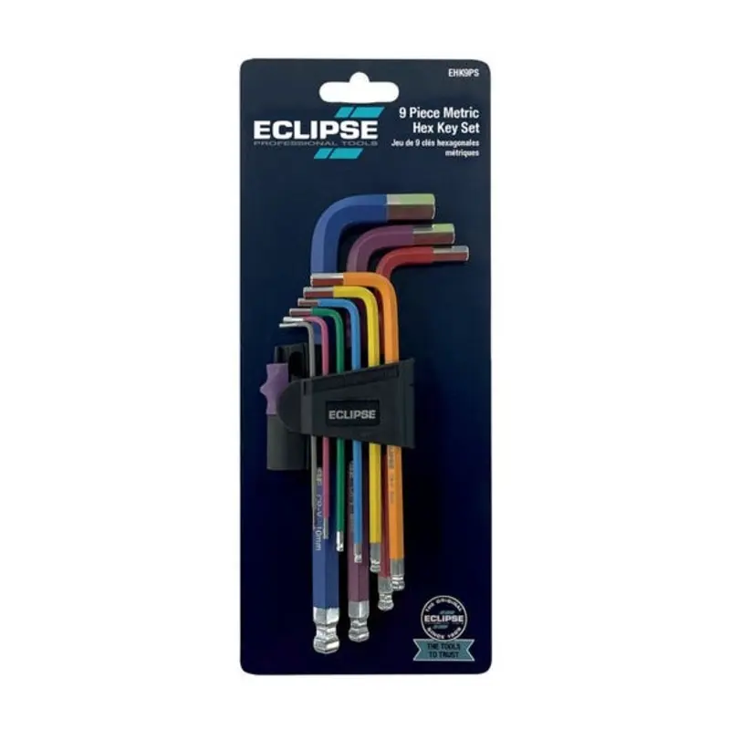 Eclipse 9PC Metric Hex Colour Coded Key Set