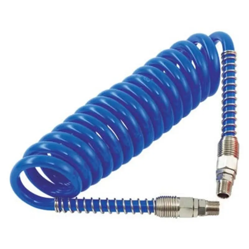 PCL Polyurethane Coiled Air Hose Assemblies - Blue  | MSC Industrial Supply Co.