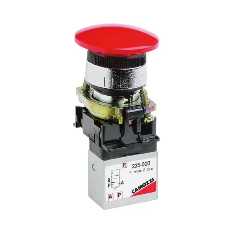 Camozzi Spring Return Palm Switches  | MSC Industrial Supply Co.