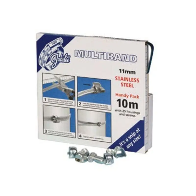 Jubilee 11mm Zinc Plated Mild Steel Multibands  | MSC Industrial Supply Co.