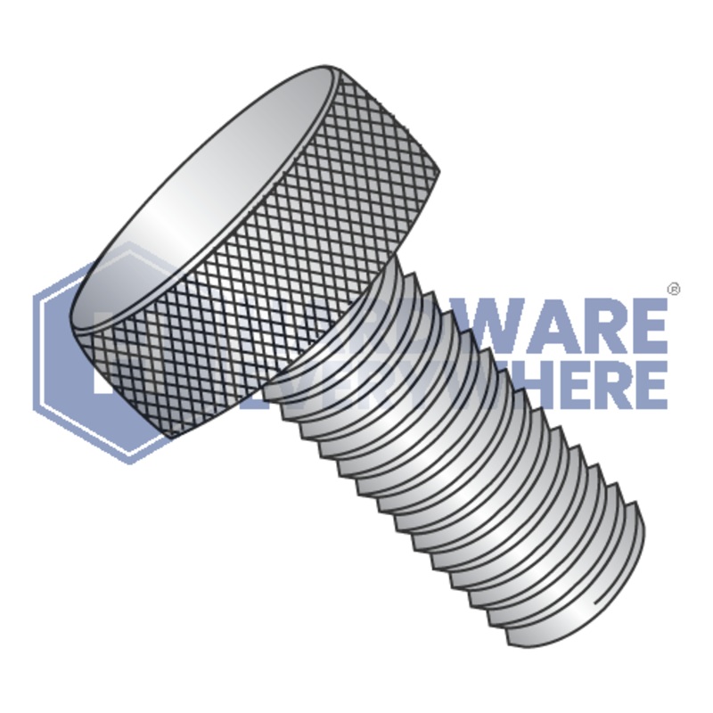 8-32 x 9/16 KNURLED THUMB SCREWS / 18-8 Stainless Steel / Plain FUL163378749079